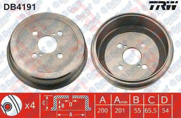 TRW DB4191 Arka Fren Kampanasi Corona Carina 88>91 Corolla Ae 92 88>92